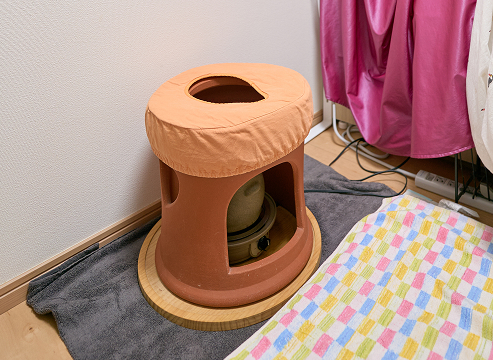 よもぎ蒸しの様子