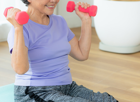 無理のない運動でのトレーニングの様子
